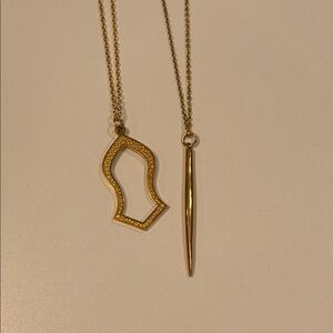 2 Nominal brand Chic Gold Pendant Necklaced